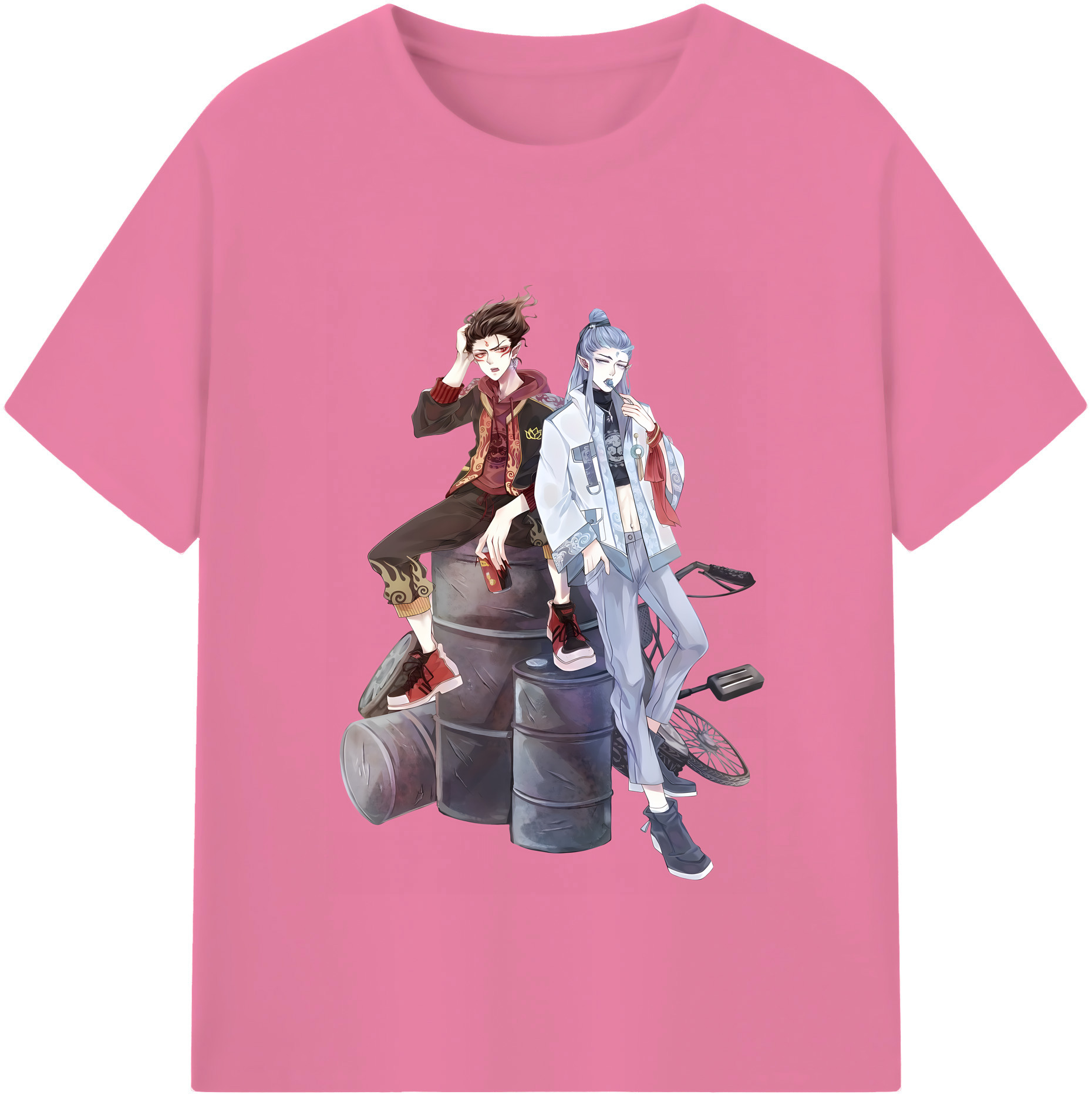 （画像用） Ne Zha 2 ナタ 魔童の大暴れ 綿100％半袖Tシャツ（フロントプリント）